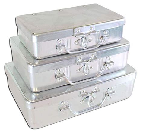 metal boxes with hinged lids uk|metal containers with locking lids.